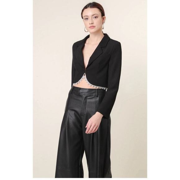 NWT Line & Dot Vaughn Cropped Blazer XS $157 - Picture 3 of 9